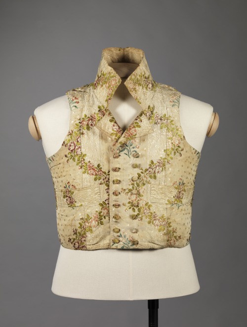 aneacostumes: Patterned male waistcoats from the 19th century Pink: 1845-55, silk with velvet detail