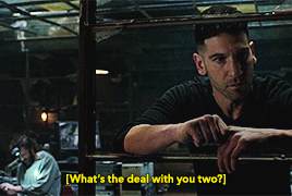 fadedtoblue:matt and frank, defending their girls (ง'̀-‘́)ง↳ requested by anonymous