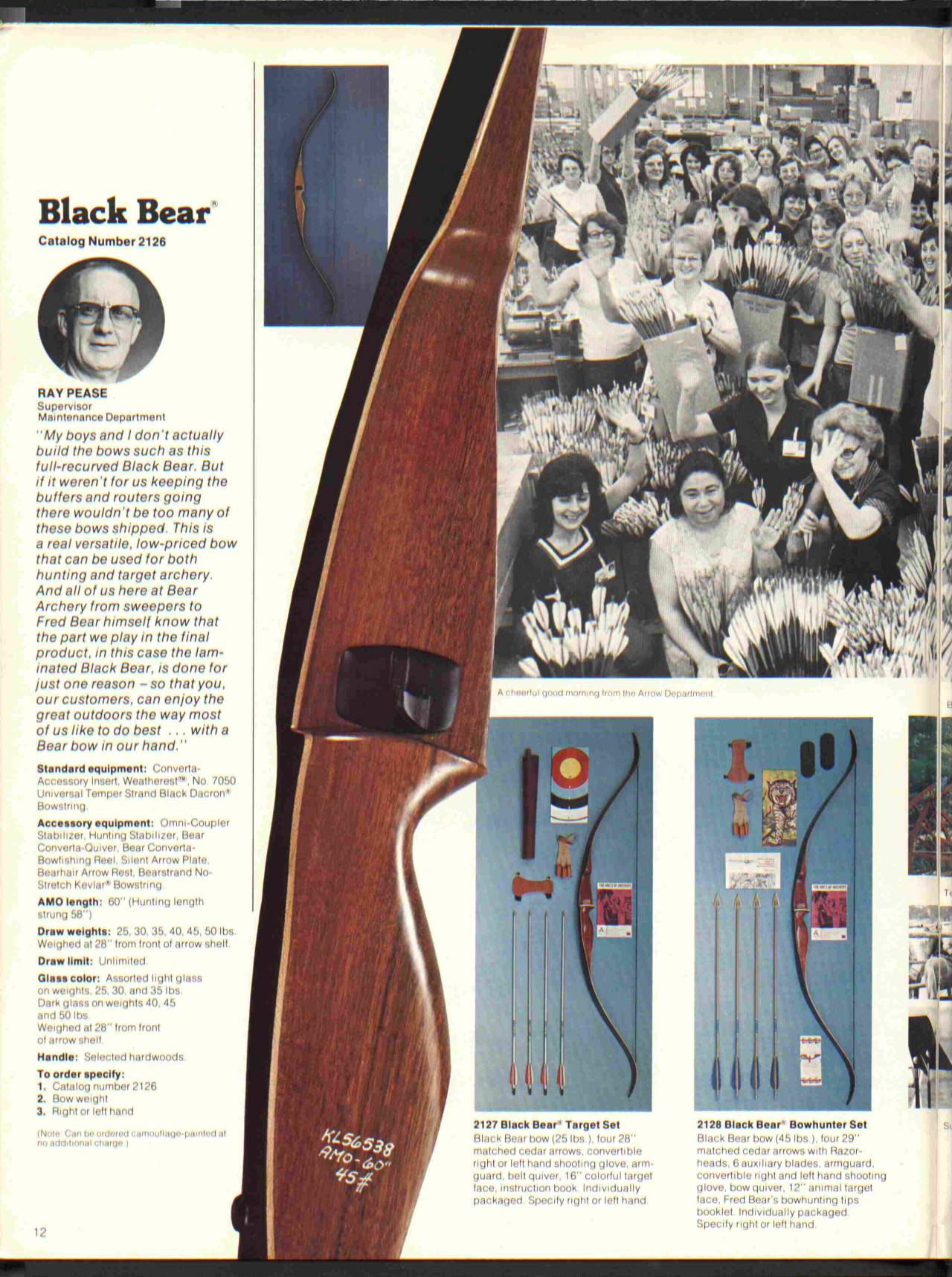 Bear 1974 Archery Catalog 