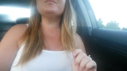 wifeynikole:  Driving to work can be so boring…