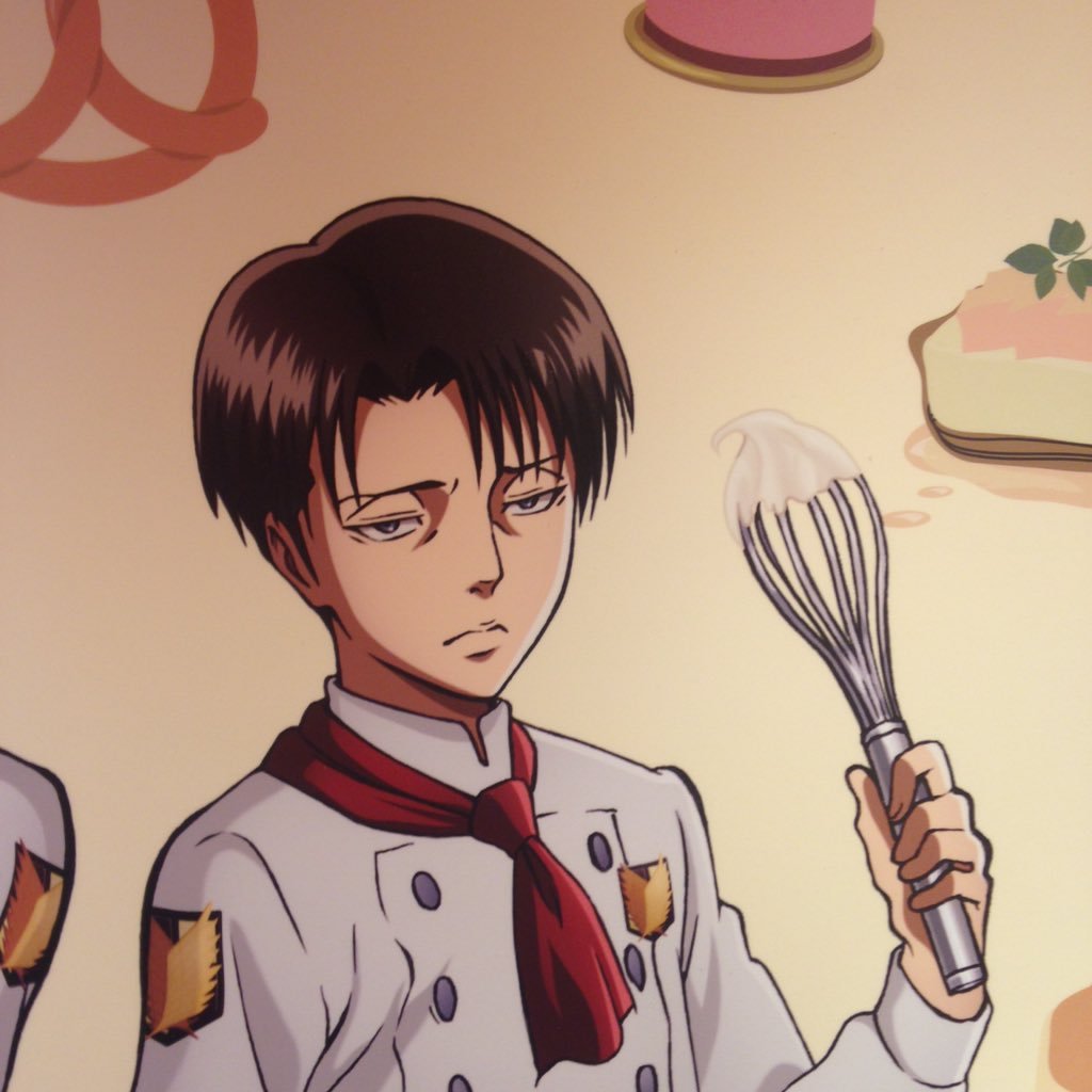 Chefs Erwin, Eren, Levi, &amp; Mikasa for the Sweets Paradise x Shingeki no Kyojin
