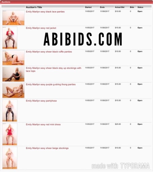 Check out my new round of #sexy auctions ✨⭐️ http://www.abibids.com/index.php/page,userProfile/uid,1