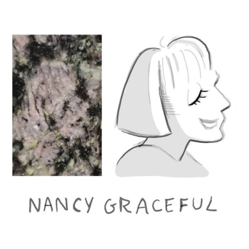 Nancy Graceful. #granitevisions #facesinplaces #iseefaces #facesinthings #faceseverywhere #drawing #