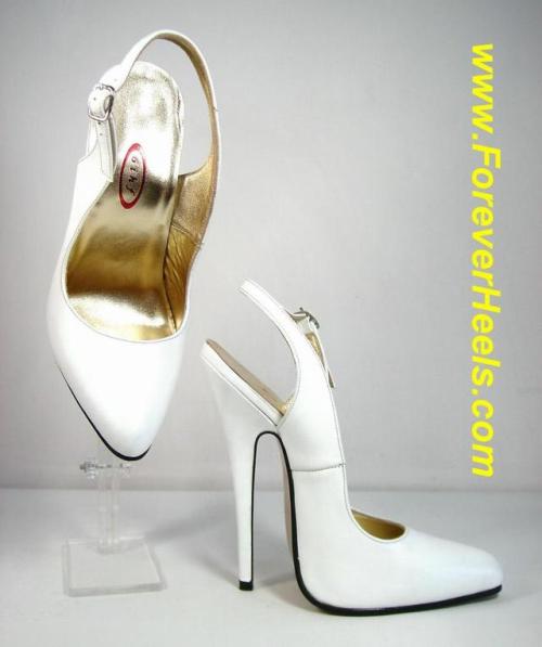 www.ForeverHeels.com Style CHC_R, Rounded Pointed Toe Slingback High Heel Pumps - The Special Arch P