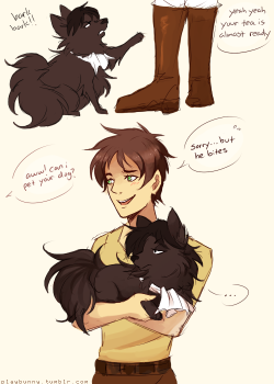 have some Eren and Pom!Levi doodles to brighten up your night ( ･ω･)ﾉ