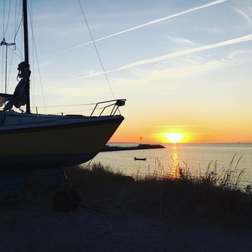 View from #vesterøhavn towards #fredrikshavn #læsø #denmark (hier: Vesterø Havn, Nordjylland, Denm