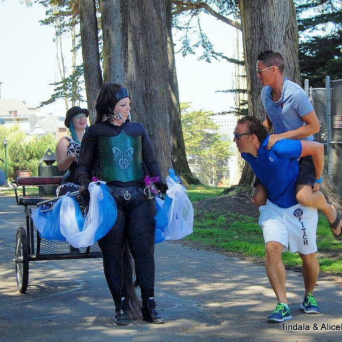 These German tourists were super into our #ponygirl #cart at #alamosquare in #sanfrancisco