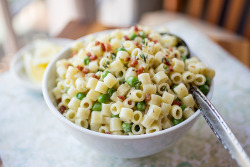 foodffs:  Cozy BBQ Buddy: Summer Macaroni Salad In Lemon-Thyme Dressing, Creamy With A Tangy Twist Really nice recipes. Every hour.