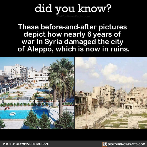 did-you-kno:  These before-and-after pictures  depict how nearly 6 years of  war