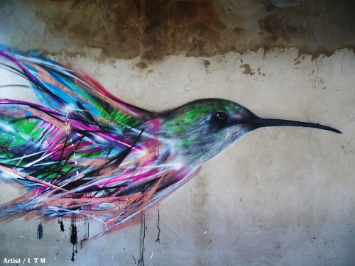 Porn Pics mymodernmet:  Graffiti birds by Luis Seven