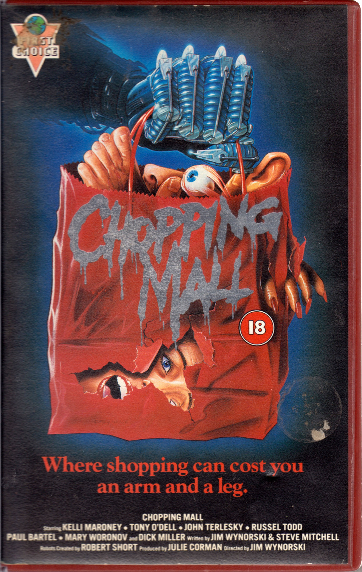 Chopping Mall, Directed by Jim Wynorski, VHS tape (First Choice Video, 1986) From