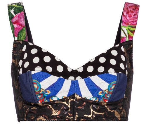 Dolce &amp; Gabbana | patchwork bustier top | Spring Summer 2021