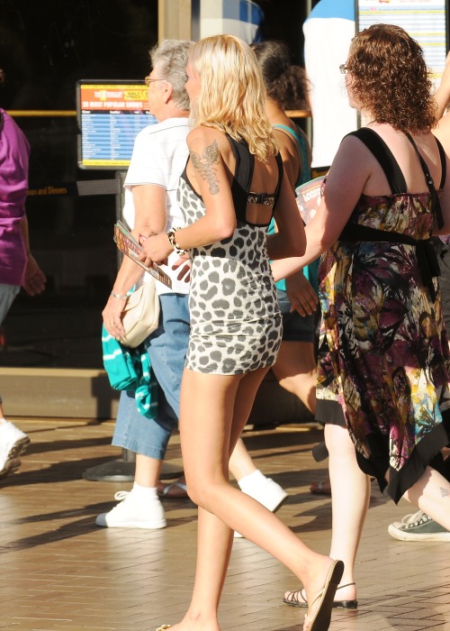 The dress is just a little bit to long.