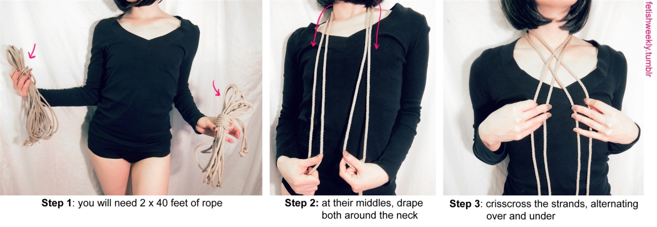 fetishweekly:    Shibari Tutorial: Harlot Harness ♥ Always practice cautious kink!