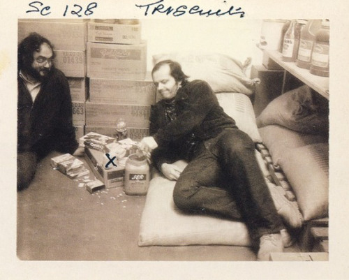 Polaroid taken during the filming of the sequence in which Jack Torrance is locked up in the food pa
