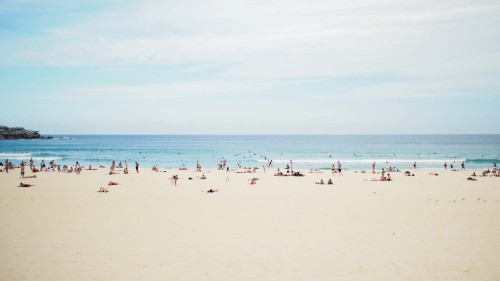 Bondi Beach, Sydney. I wish I had the right words to describe that sea-foam crystal blue that cascad
