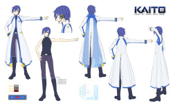 mystsaphyr:  myvocaloid:  KAITO V3 REFERENCE SHEET Anyone who’s into drawing or just character designs in general, here’s a nice reference sheet of KAITO’s outfit. The top underneath the jacket looks pretty interesting, for one. Looks good. He’s