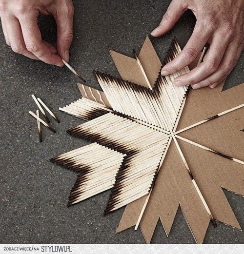 wildwithwhimsy:
“ Matchstick Wall Art
”
I love how creative people are…who would have thought you could create such a beautiful artwork with burnt matches?