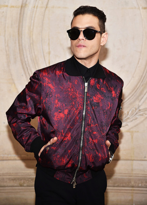 lokilaufeysons:Rami Malek attends the Christian Dior Haute Couture Spring Summer 2017 show as part of Paris Fashion Week on January 23, 2017 in Paris, France.