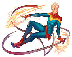 kate-n-bd:Trying out new brush with Captain Marvel 