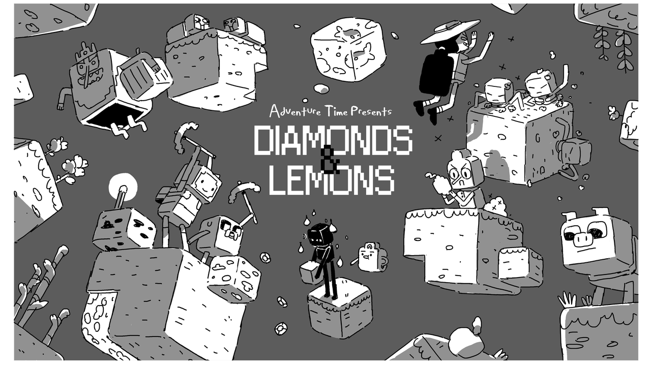 Diamonds &amp; Lemons - title carddesigned by Hanna K. Nyströmpainted by Benjamin