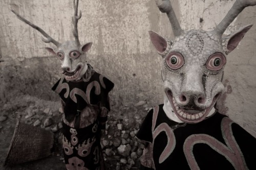 arjuna-vallabha:Deer masks photographed by Rainier in the Mustang region of Nepal.photo by Chris Rainier