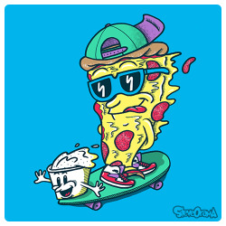 steveoramagraphics:  Pizza and Ranch  These best buds are just cruising the boardwalk trying to score a sweet spot to chill for a while. http://bit.ly/pizzaandranch