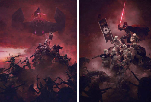 Star Wars vs Alien.By Guillem H.Pongiluppi.