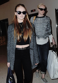 Sophie Turner arrives at Los Angeles International Airport | March 24, 2015.