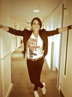 missnothingquotes:  “Some girls marry girls, get over it!”  Heather peace 😍♥️♥️♥️