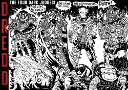 2000adonline:  Four Dark Judges - Dredd Movie-Style!