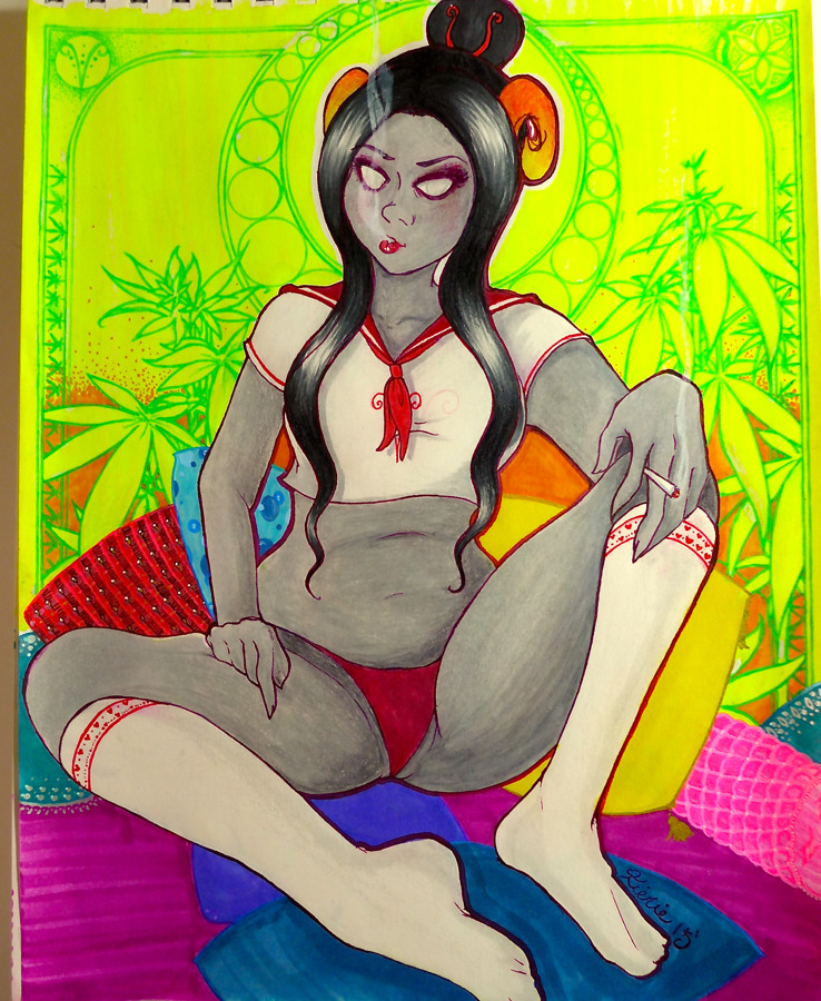 kierie:Damara いくつかのマリファナを楽しんで.  This took me a year
