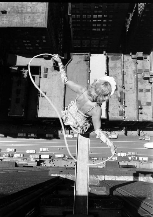 Acrobats photographed by John Dominis for the 57th Shriners Convention in Chicago, 1955