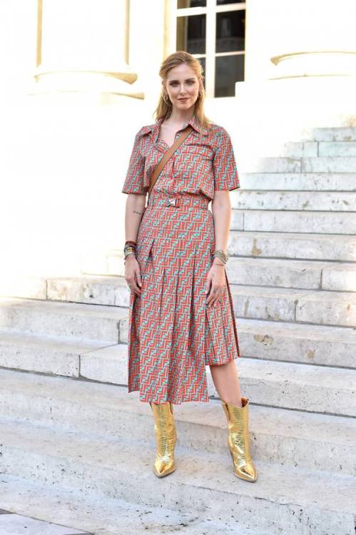 fashion-boots: Chiara Ferragni, Paris Haute Couture Fashion Week at Fendi- Street Style 