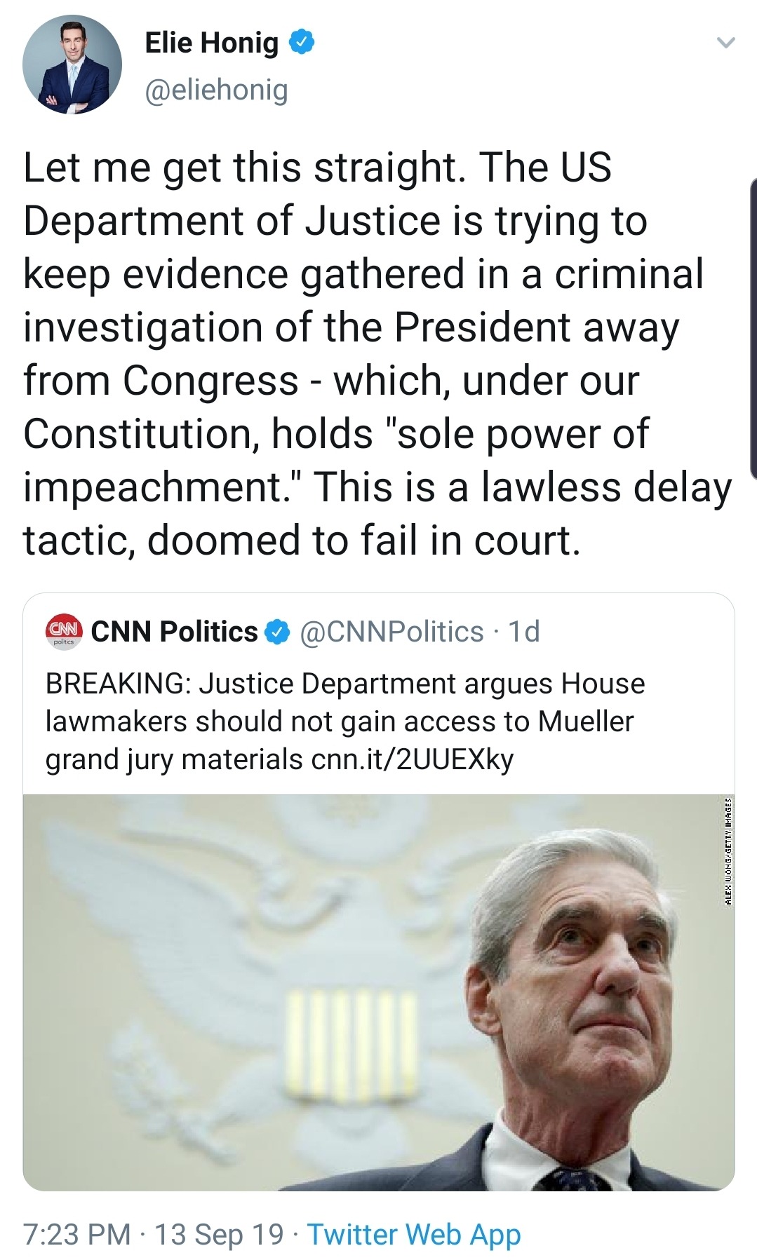 ms-cellanies:liberalsarecool:Republican DOJ in one word: lawlessOnce again Barr is trying to subvert and negate already codified process and law.  Access to grand jury testimony was granted to Congress during the run up to impeachment proceedings for