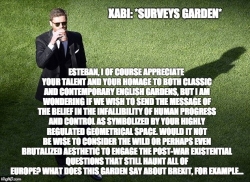 Garden photo source (x)Pretty sure the Xabi reading photo is from a GQ Espana shoot, but I can&rsquo
