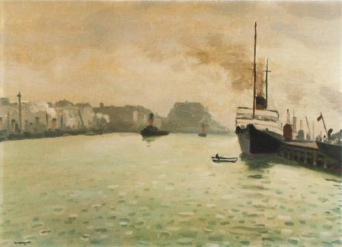 Le port de Boulogne-sur-Mer  -  Albert MARQUET  1930