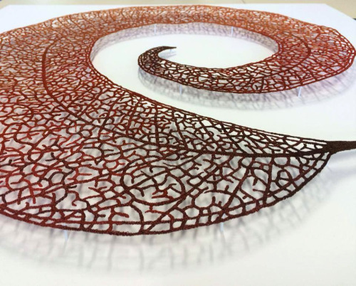 itscolossal: Meredith Woolnough’s Embroideries Mimic Delicate Forms of Nature Woolnough uses a