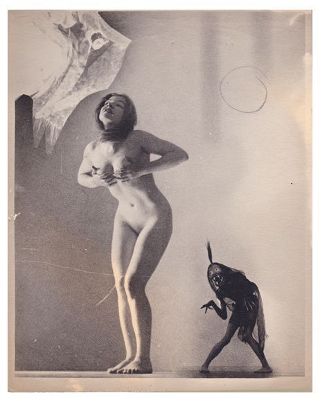 diagonalist: William Mortensen - Nude with Demon, circa 1926-1927