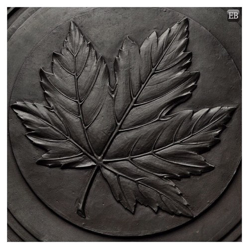 &ldquo;Happy Canada Day!&rdquo; Bronze maple leaf emblem on the doors of Canada House, Trafalgar Sq