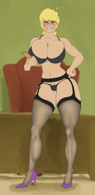 nsfwkevinsano:  infernal-beggar:  Caught Ms. Harshwhinny at her office and she’s very excited to meet you~ I love Harshwhinny so much <3 also for once I actually like how a picture came out ;w;  full res  I’m excited too   