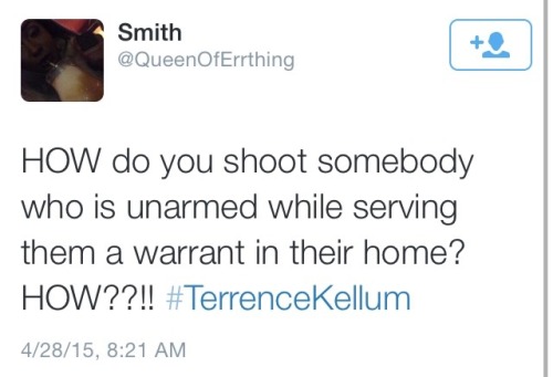 theredangrierbird:  krxs10:  IMMIGRATION OFFICER FATALLY SHOOTS UNARMED 19 YR OLD BLACK MAN 10 TIMES DURING BALTIMORE RIOTS.An Immigration and Customs Enforcement (ICE) officer shot and killed 20-year-old Terrence Kellum, Monday afternoon on Detroit’s