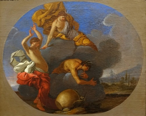 hildegardavon:Giulio Carpioni, 1613-1678Artemis and Chione, 1660s, oil on canvasExhibit in the Blant