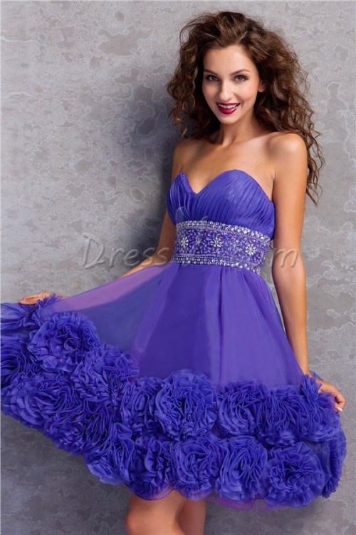 dressvbridal:  Gorgeous A-Line Sweetheart Mini/Short-Length Empire Miriama s Prom Dress  from Dressv