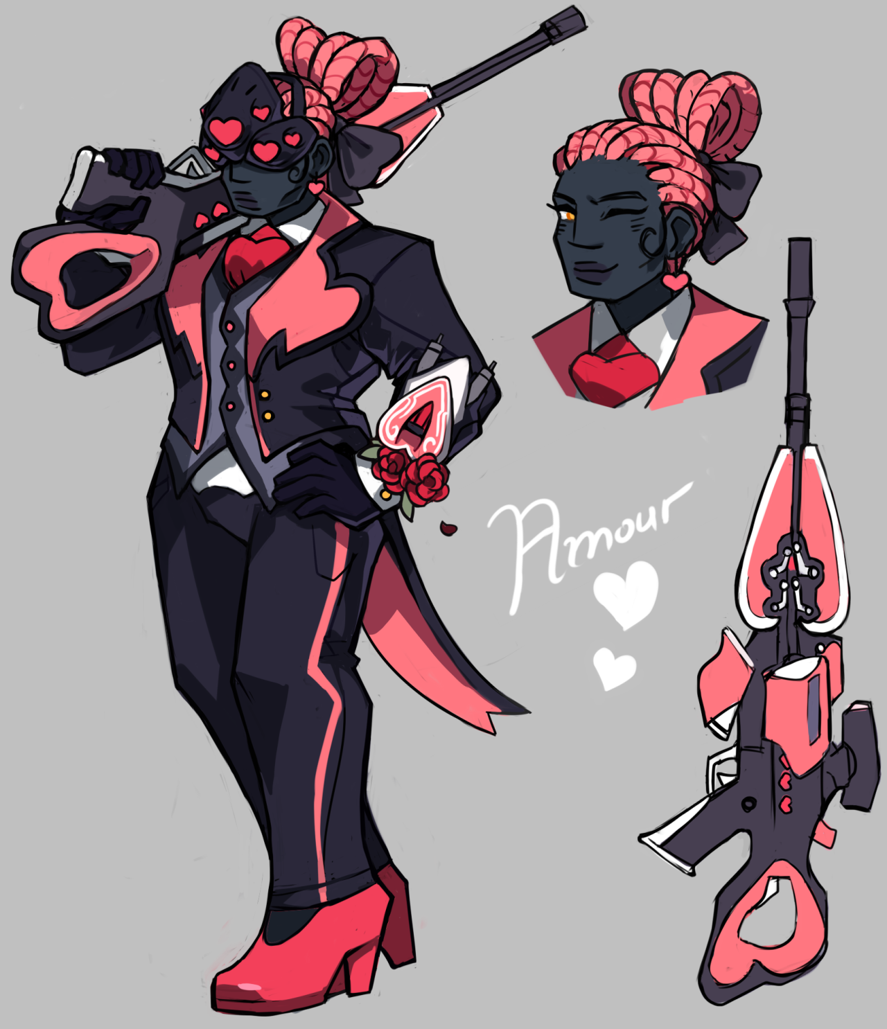 friendlysky:here’s an attempt at a skin design for widowmaker since blizzard doesn’t