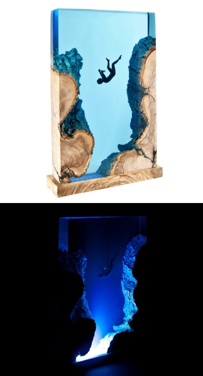 sosuperawesome:Wood and Resin LampsDada Atolye