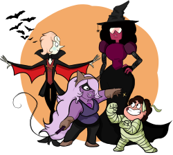 peppermintschnapps:  i drew some halloween gems 