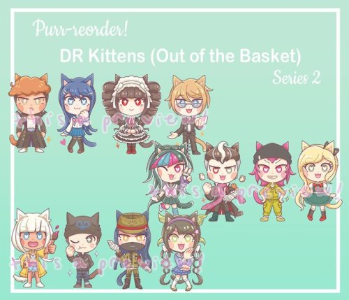 [❤ Reblog ❤]PREORDER for DR Kitties series two is up on my etsy! These kitties are single-sided, gli