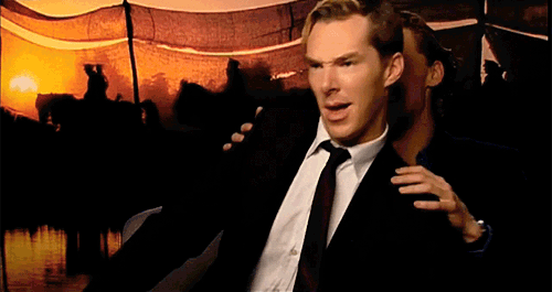 sherlock-has-got-the-blue-box:  #Benedict shows how to ‘get it on’ with Tom