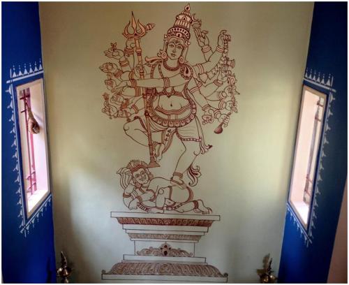 Nataraja mural, south indian house